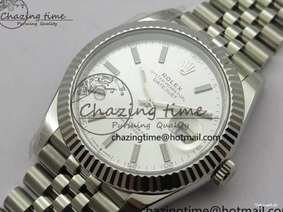 Stick 1:1 Silver on SS Best A3235 Markers Dial DateJust 904L Bracelet VRF Edition 41MM 126334 SS Jubilee 1227